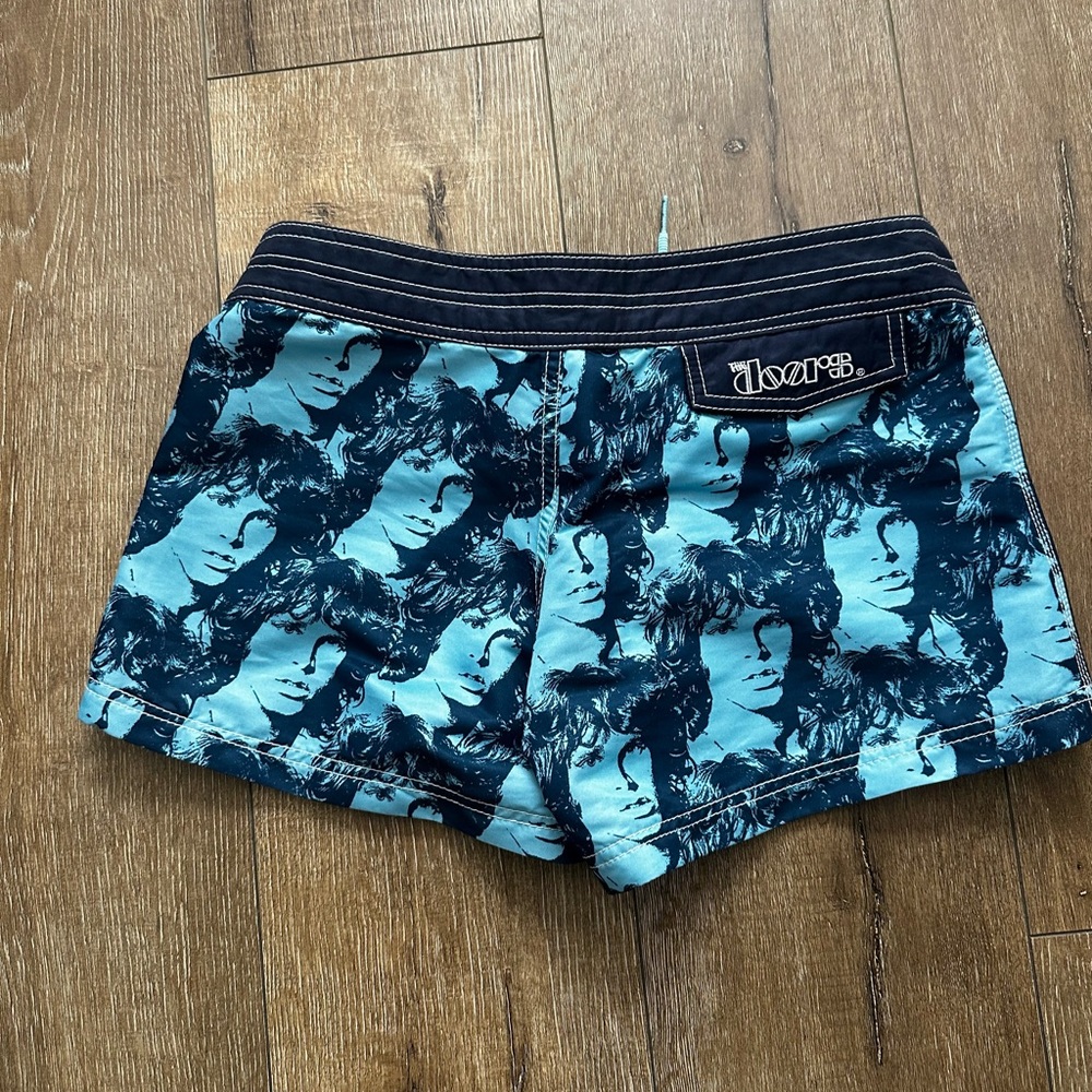 The Doors Blue Graphic Women's Board Shorts